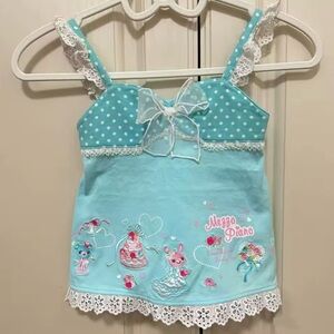 Charming Turquoise Blue Camisole with Mazzo Piano Detailing